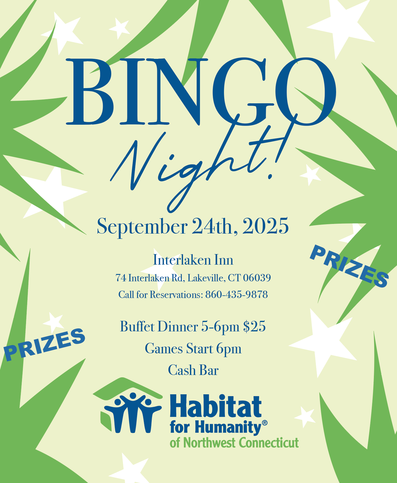 Bingo Night Sept 24th Interlaken Inn